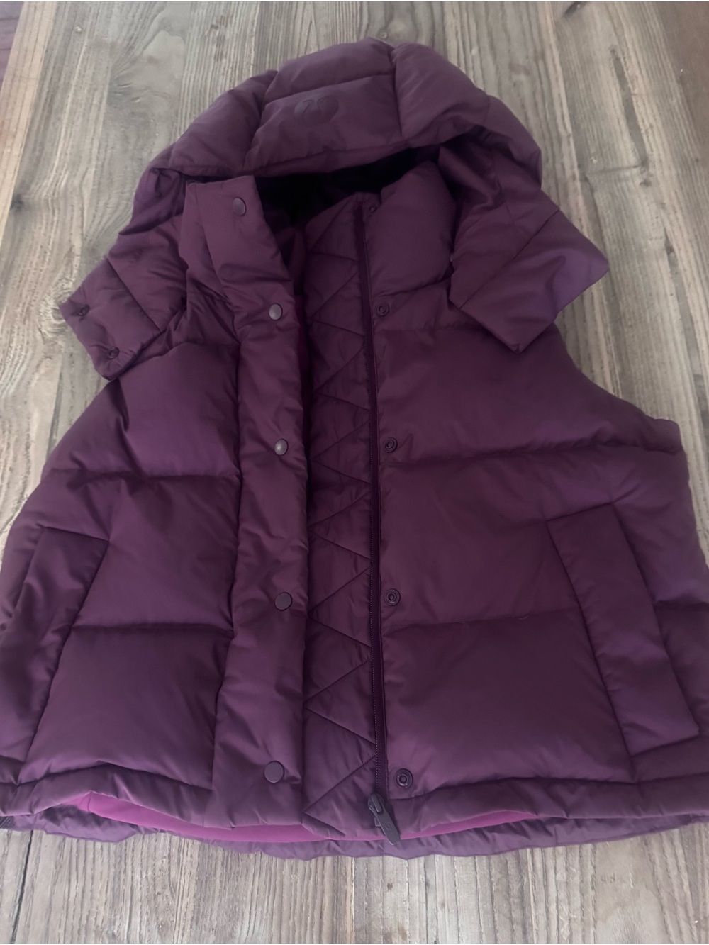 lululemon athletica Quilted Hooded Puffer Vest - Plum